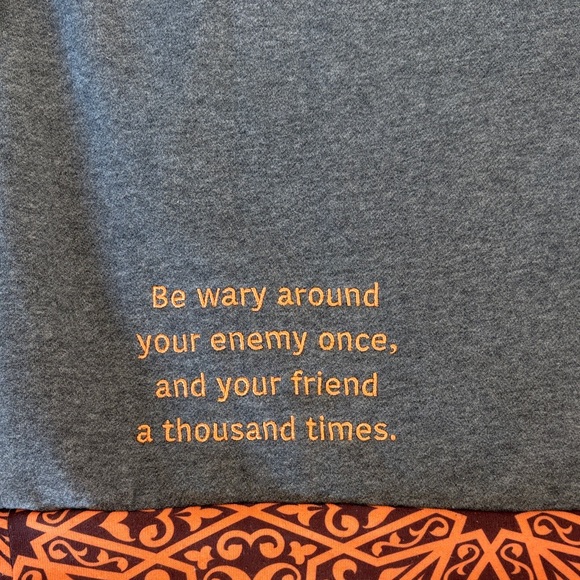 Stylish Gray and Orange Men's Hoodie - Picture 4 of 4